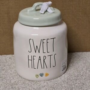 Rae Dunn Valentine's Sweet Hearts Lidded Canister 8x5.5 Cookie Jar Conversation